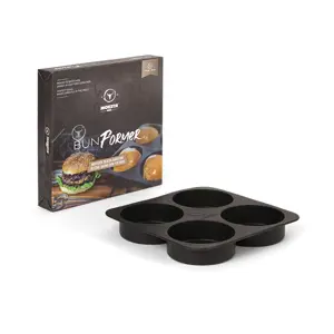 Produkt Moesta BBQ Silikonová pečící forma na 4 burger bulky