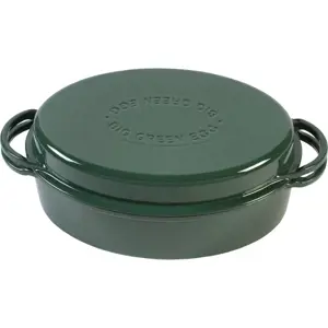 Smaltovaný litinový oválný hrnec Big Green Egg 5,2 l