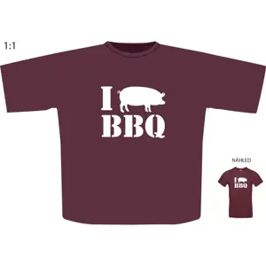 Triko s motivem "I PIG BBQ" Velikost: XL