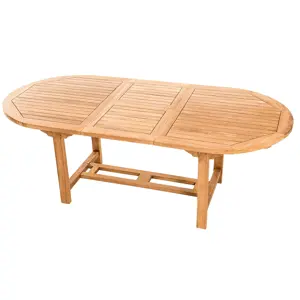 Produkt DEOKORK Zahradní oválný stůl SANTIAGO 160/210 x 100 cm (teak)