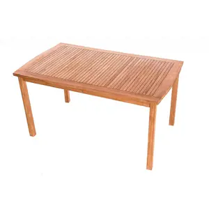 DEOKORK Zahradní pevný stůl obdelník HARMONY 150x90 cm (teak)