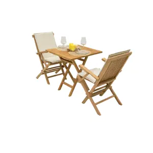 Produkt DEOKORK Zahradní teaková sestava IVORY BALCONY II. 1+2 (ZDARMA polstry)