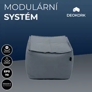 Produkt DEOKORK Zahradní textilní stolek/taburet MODULTEX (šedá)