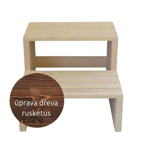 Produkt HANSCRAFT Schůdky k vířivce RUSKETUS - 2 nášlapy, šíře 60 cm