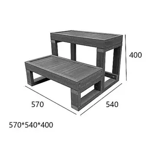 Produkt HANSCRAFT Schůdky k vířivce - šedé - 2 stupně (šířka 57 cm)