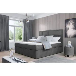 Produkt Boxspring BARBARIO 05 140x200, šedá látka