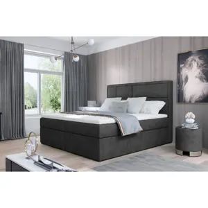 Produkt Boxspring BARBARIO 06 160x200, tmavě šedá látka