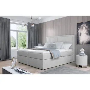 Produkt Boxspring BARBARIO 07 140x200, světle šedá látka