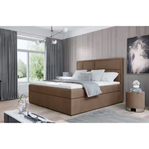 Produkt Boxspring BARBARIO 10 140x200, světle hnědá látka