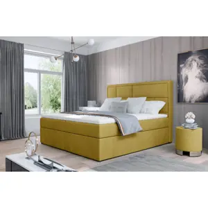 Produkt Boxspring BARBARIO 13 140x200, žlutá látka