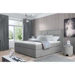 Produkt Boxspring BARBARIO 15 140x200, světle šedá látka