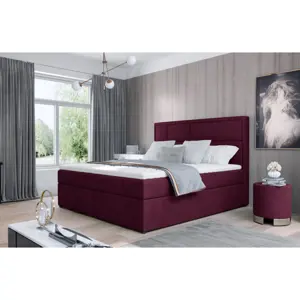 Produkt Boxspring BARBARIO 17 140x200, vínově červená látka