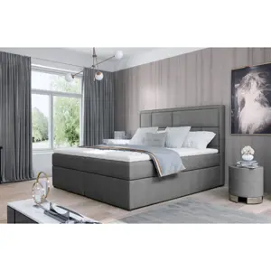 Produkt Boxspring BARBARIO 20 140x200, tmavě šedá látka