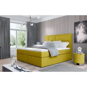 Produkt Boxspring BARBARIO 21 140x200, žlutá látka