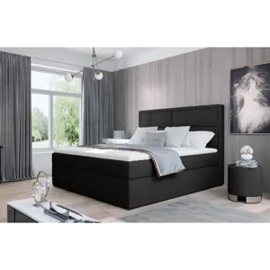 Produkt Boxspring BARBARIO 26 140x200, černá ekokůže