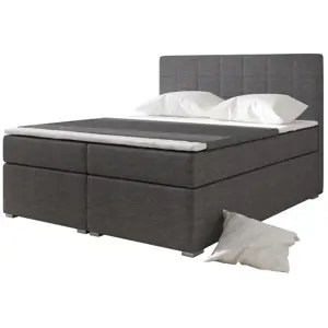 Produkt Boxspring HIRSUTA 01 140x200, tmavě šedá látka