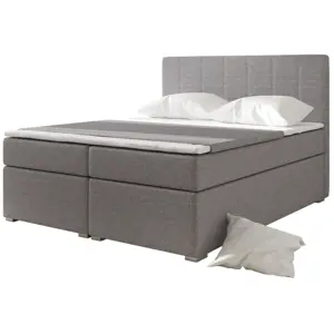 Produkt Boxspring HIRSUTA 03 140x200, světle šedá látka