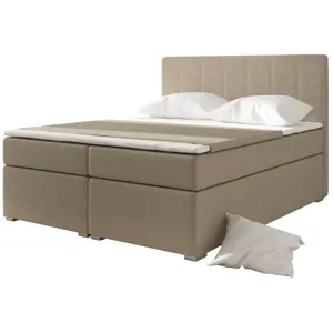 Produkt Boxspring HIRSUTA 07 160x200, béžová ekokůže