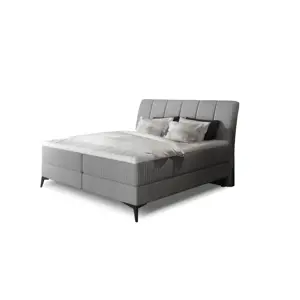 Produkt Boxspring PLANIFLORA 07 140x200, světle šedá látka