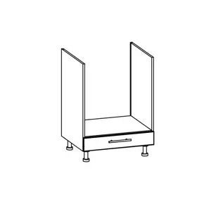 COLBY, dolní skříňka D60P pro vestavnou troubu, bílý lesk