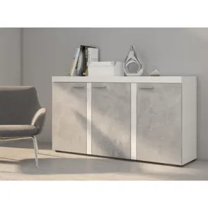 Produkt Komoda KADEN 3D, bílá/beton