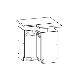 RUTHIN, dolní rohová skříňka D90NW, buk