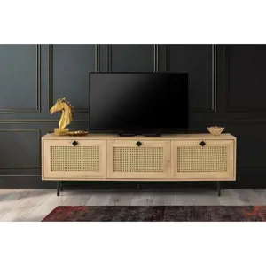 TV stolek ALMOND 180 cm, dub/černá