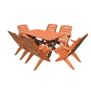 Zahradní set URIKOS, barva teak