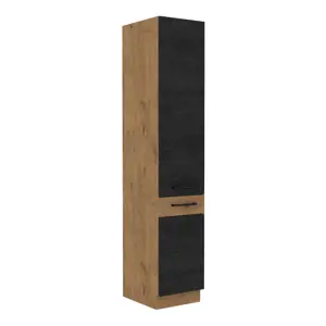 Produkt ZEATA, skříňka 40 DK-210 2F, korpus: dub lancelot, dvířka: dark wood/dub lancelot